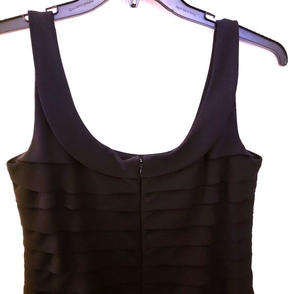 Anne Klein Black Tiered Sleeveless Cocktail Dress Size 8 EUC - Picture 5 of 6